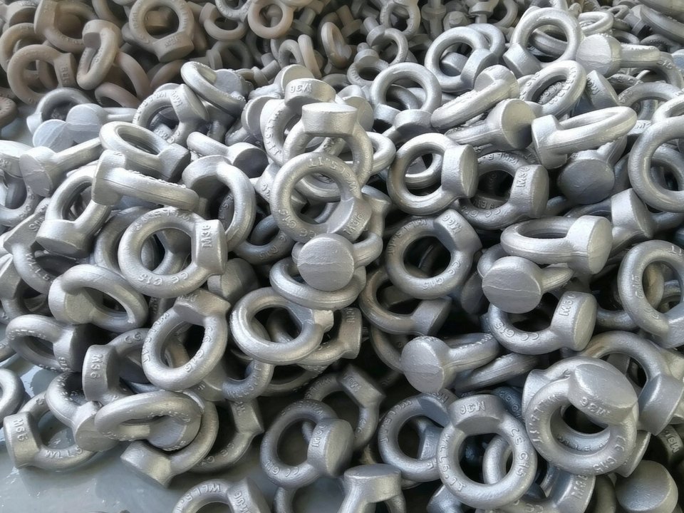Pressed blanks, before shot blasting