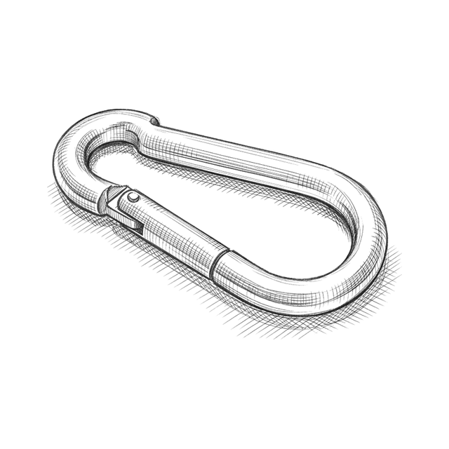 Snap Hooks — Technical line drawing.