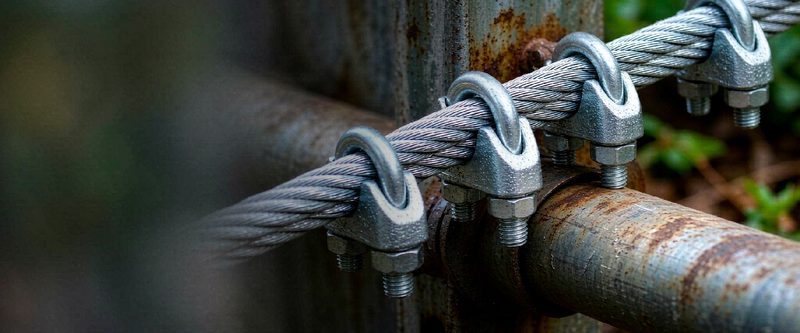 Drop forged wire rope clips on galvanized steel wire rope