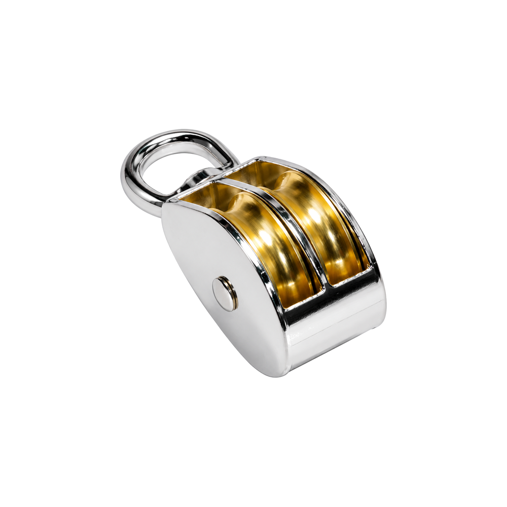Double Swivel Pulley With Metal Reel